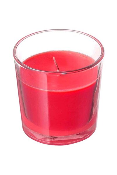 Generic Scented Candle In Glass Red