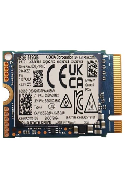 Kioxia BG6 512GB 22x42 M.2 NVMe SSD