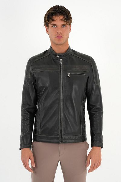Deri Company Tyler Black Men's Leather Coat