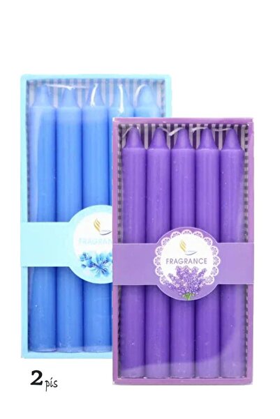 Generic A set of scented candles in two colors purple and blue