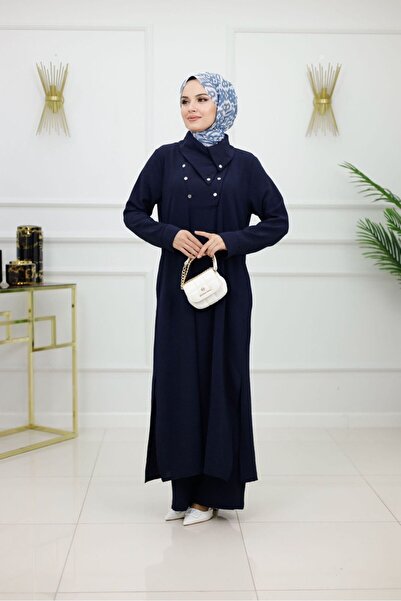 VALENS BOUTİQUE Деталізована туніка з застібкою на кнопках та штани, комплект на весну