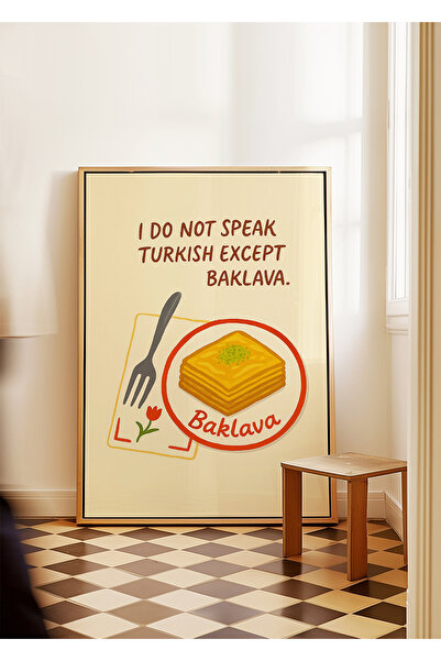 ARTHOUSECOLLECTIVE Poster Baklava - Ilustrație tipografică modernă - Poster f...