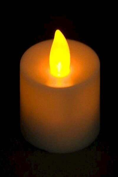 Generic مجموعة من 24 شمعة شاي LED بدون دخان تعمل بالبطارية