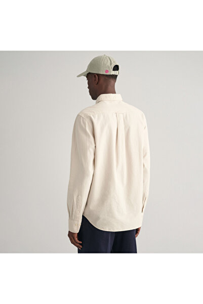 Gant Erkek Bej Regular Fit Düğmeli Yaka Oxford Gömlek