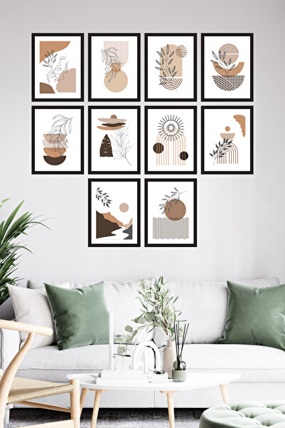 woodsia Set de pictură din lemn MDF cu aspect cadru, 10 bucăți SET1003