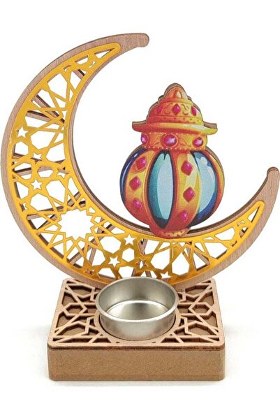 Generic Crescent Of Ramadan Candle Holders Multicolour 25cm