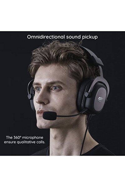 Havit Căști de gaming pentru PS4/PS5/XBOX, cu microfon, cablu de 2 m, 53 mm, mufă jack de 3,5 mm, H2002d, verde