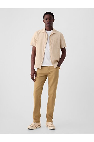 GAP Erkek Kahverengi GapFlex Slim Fit City Max Jean Pantolon