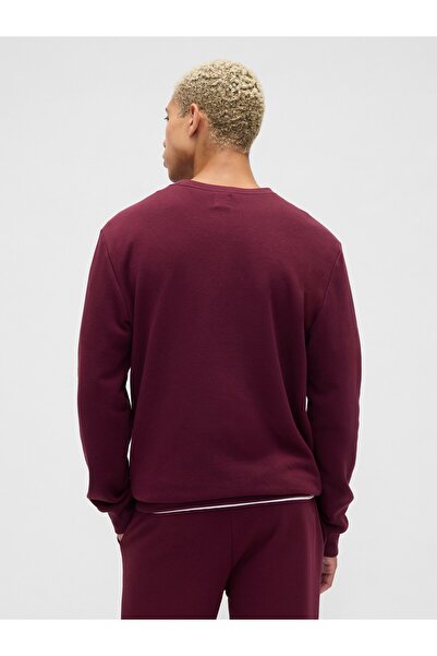 GAP Erkek Bordo Logo Fleece Sweatshirt