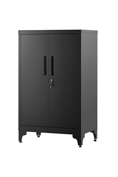 SONGMICS Dulap de birou multifuncțional, oțel, 2 uși cu încuietoare, 40x60x90...