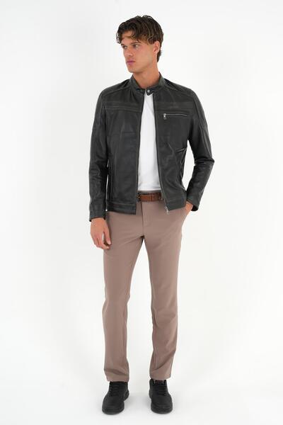 Deri Company Tyler Black Men's Leather Coat