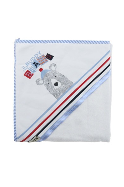 Bebitof Prosop cu gluga Ursulet albastru 90 x 80 cm