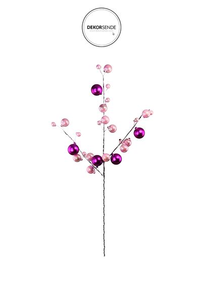 Dekorsende Christmas Ornament Ball Branch Pink Fuchsia 55 cm
