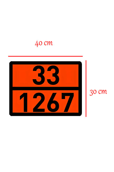 Badem10 Metal 40X30 cm Sheet (1 Pair) 33-1267 Fuel Oil Dangerous Goods Crude Oil Transportation High Flame