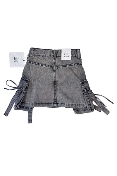 KidsMagazin Grey denim skirt with pockets
