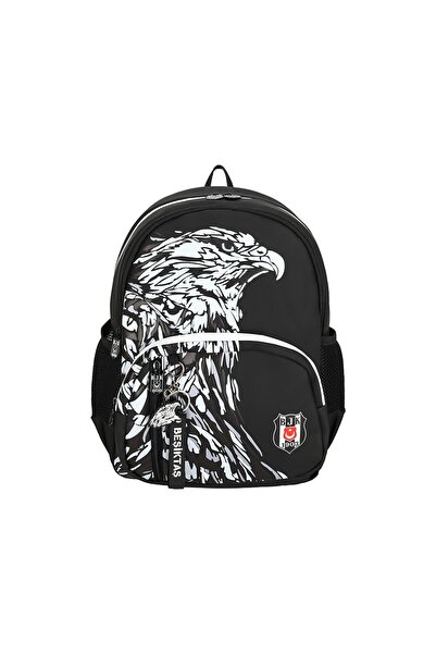 Next Plus Licensed Fan Bjk Faux Leather School Backpack + Nutrition + Pen Holder + Water Bottle Set