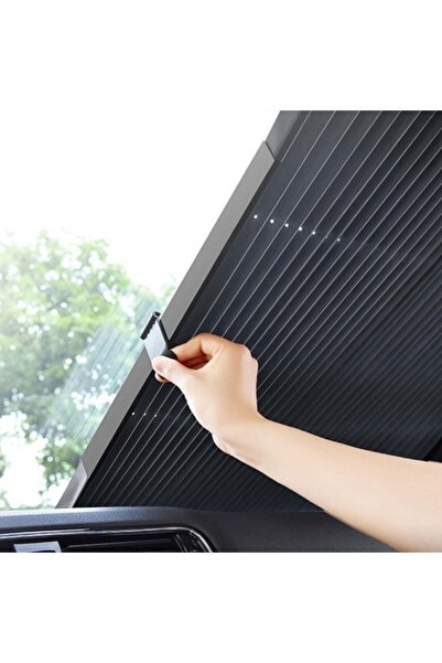 BellFyd Parasolar Auto Retractabil 150x70 cm – Protecție UV, Anti-Soare, Redu...