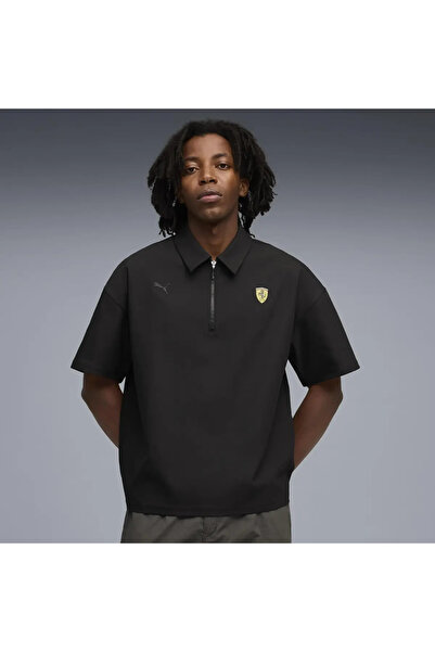 Puma Ferrari Premium Polo Siyah Erkek Polo T-Shirt