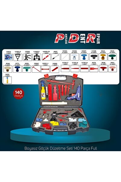 Genel Markalar Boyasız Göçük Düzeltme Seti Çantası 140 Parça Full Süngerli