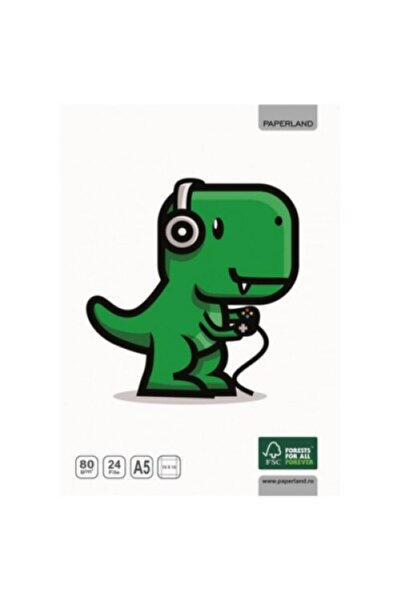 PAPERLAND Set 5 notebooks A5 24 sheets with grid 10x10, 80G