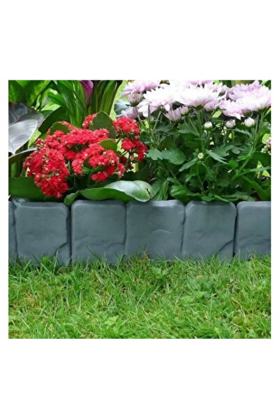 SGTT Set of 10 decorative borders for garden boundaries, stone imitation, 25x23 cm, length 2.5 m