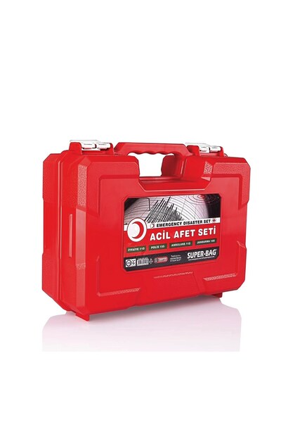 Asrın plastik Acil Afet Deprem Seti – İlk Yardım ve Acil Durum Çantası | Ev, Araç, Ofis için Acil Yardım Kiti