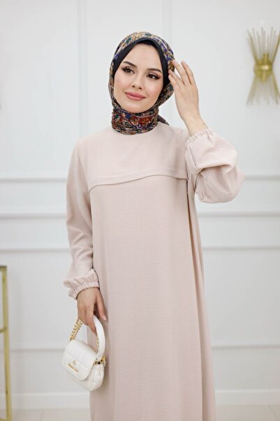 VALENS BOUTİQUE Testture Dress Ankle Length Long Dress Pants Set Testture Set