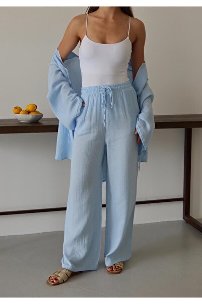 Patreon Women's 100% Cotton Muslin Trousers