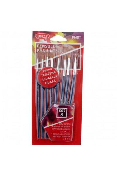 Daco Brush set 8 synthetic hair, DACO, PN8T