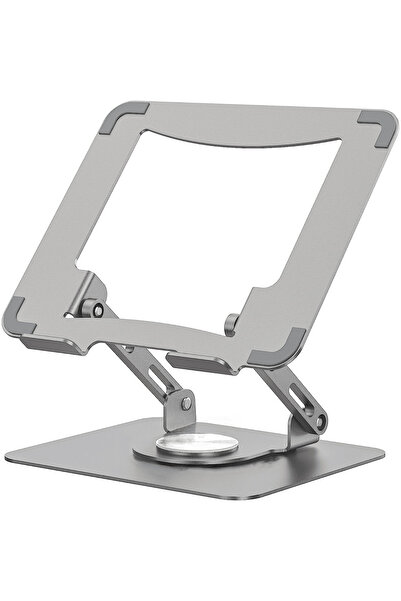 Elindor Suport ergonomic pentru laptop, reglabil, bază rotativă la 360°, argi...