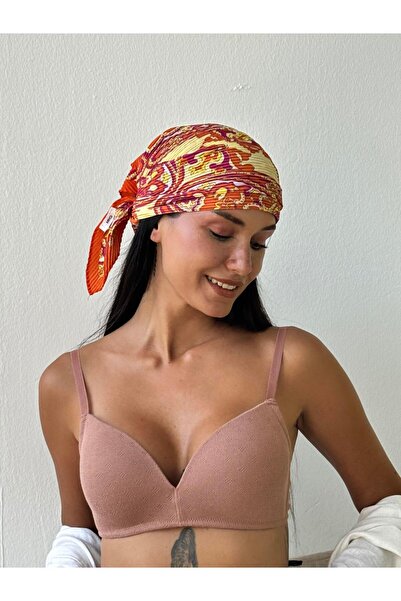 Cansoy Σετ σουτιέν καφέ χωρίς μοτίβο χωρίς επένδυση (721T)