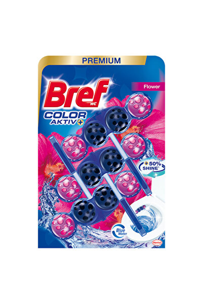 Bref Odorizant Toaleta Color Aktiv Flower 3x50g