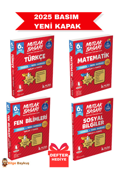 Muba Yayınları Mutlak Başarı 6. Sınıf Türkçe Matematik Fen Sosyal Fasikül + S...