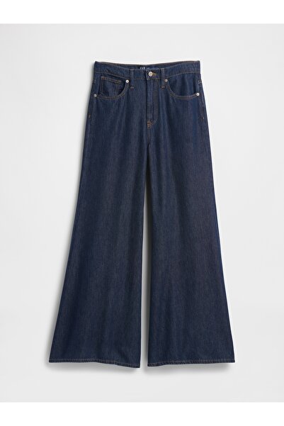 GAP Kadın Mavi Wide Leg Jean Pantolon