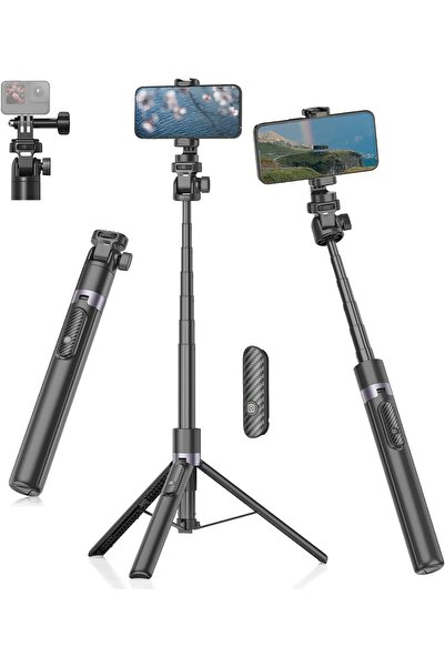 Toneof 68''/173cm Selfie Stick Tripod for Camera