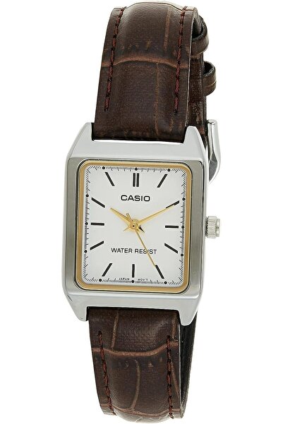 Casio Women's Watch - LTP-V007L-7E2UDF White Dial, Brown Band