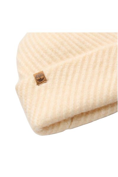 Timberland B0A65Cpefl1-R Diagonal Stitch Beanie Women Beige