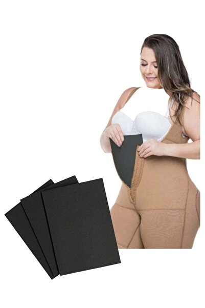 Fstyle فوم طبي لما بعد شفط الدهون ونحت الجسم، طقم من ثلاث قطع، لون أسود