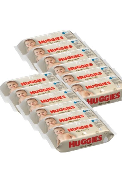 Huggies Elite Soft Wet Wipes, 12 packages x 56, 672 pcs