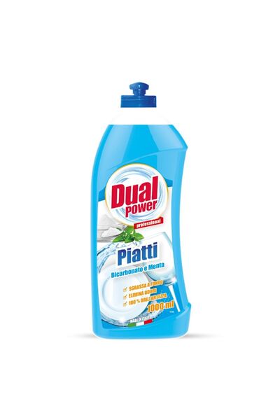 Dual Power Detergent Dishwashing Dual Power Bicarbonate and Mint 1000 ml - Manual