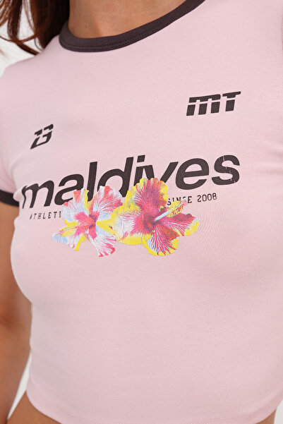 Addax Μπλουζάκι με στάμπα λουλουδιών P1821