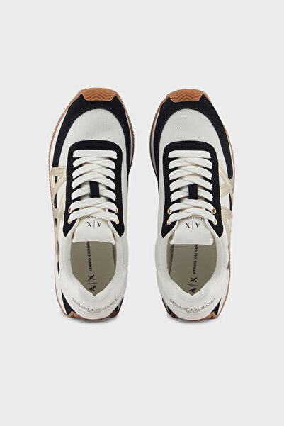 Armani Exchange Logo Genuine Leather Paltform Sole Sneaker Shoes Shoes Xw002151 Af19396 m