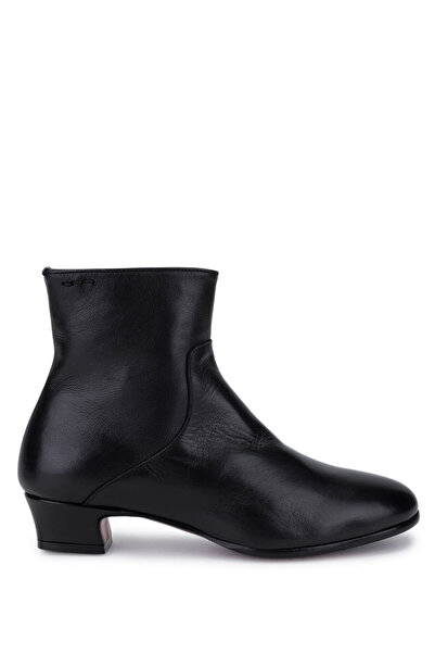 Alexander Hotto حذاء نسائي أسود من الجلد الطبيعي