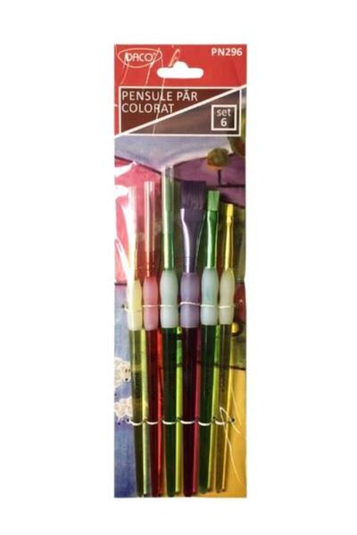 Daco Brush set of 6 synthetic hair Colored PN296