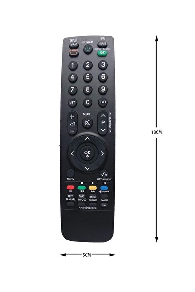 zola Universal remote control, Zola®, compatible with LG TVs, black