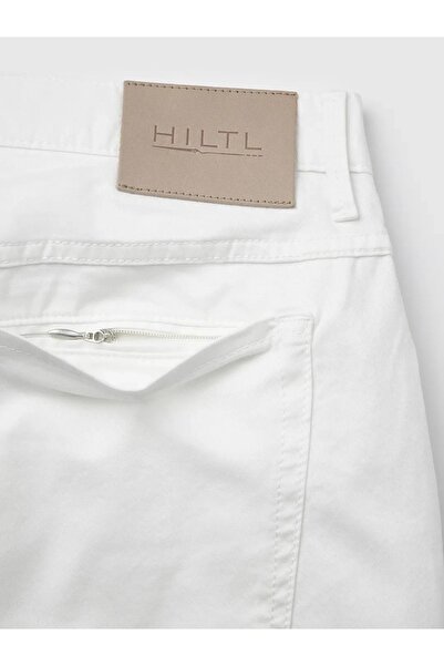 Hiltl 5 Pocket White Cotton Elastane Regular Fit Trousers