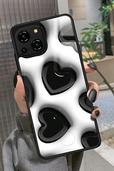 Reeder S23 Pro Max Uyumlu Kalp Tasarımlı Glossy Premium Kılıf