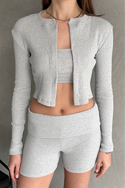 ezber moda Grop hırka ve şhort kaşkorse