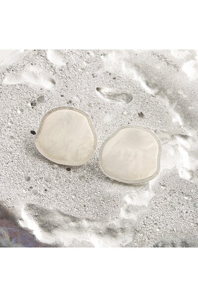 NARRU Handmade earrings Arya, white, 08