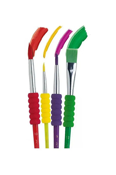 Bubu Set de pensule cu culori vii Soft Touch, 4 piese - FR0006